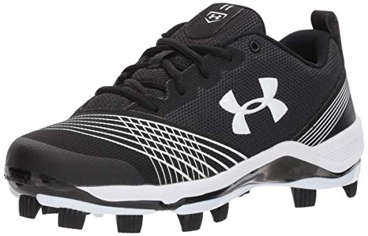 New Under Armour Women's Glyde TPU Softball Size 11 Black/White Molded Cleats
