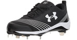 New Under Armour Women's Glyde ST Softball Size 10.5 Black/White Metal Cleats