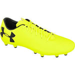 New Under Armour Force 3.0 FG Sz Men 12 Yellow/Black Molded Soccer Cleat