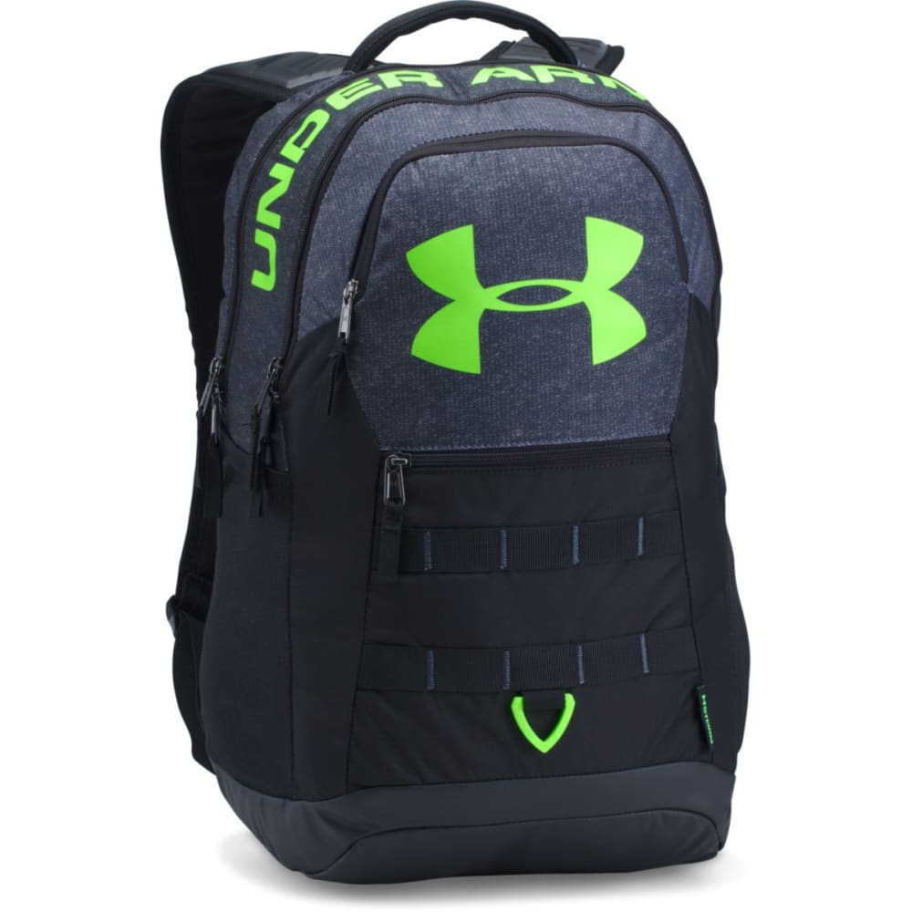 New Other Under Armour Adult Big Logo 5.0 Water Resistant Backpack Black/Green