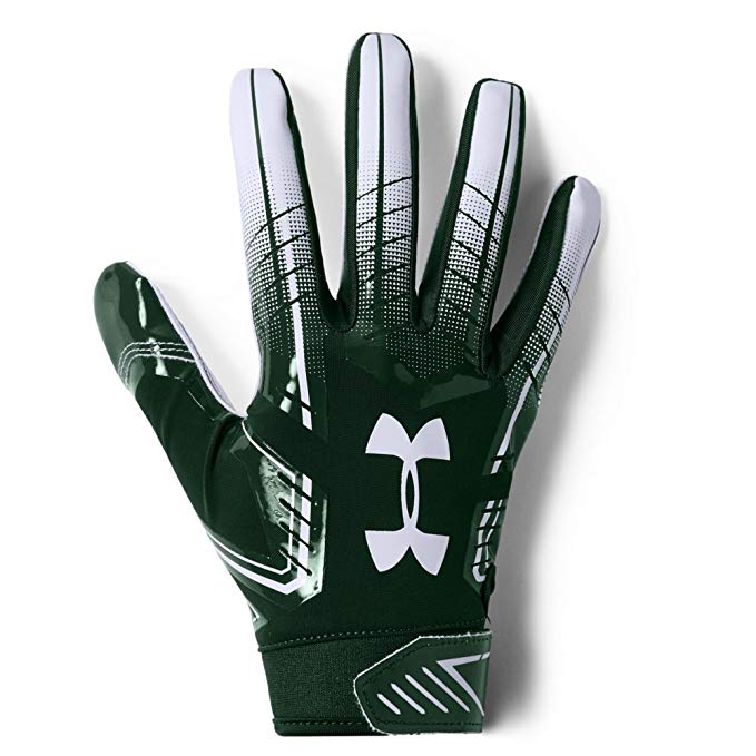 New Under Armour Men F6 Adult Football Gloves Medium Green/White