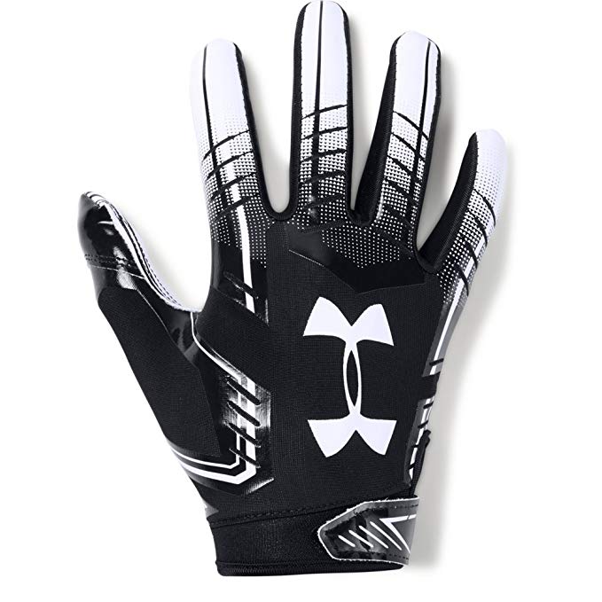 New Under Armour Boys' F6 Youth Football Gloves Large Black/White