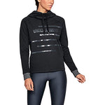 New Under Armour Women's Threadborne Fleece Fashion Hoodie Black Large
