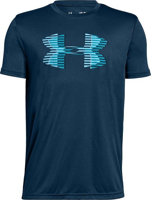 New Under Armour Boys' Tech Big Logo Solid T-Shirt Large Teal Short Sleeve