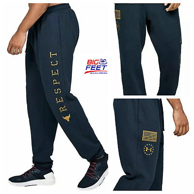 New Under Armour Men's Small Freedom x Project Rock Warm-up Pants Blue