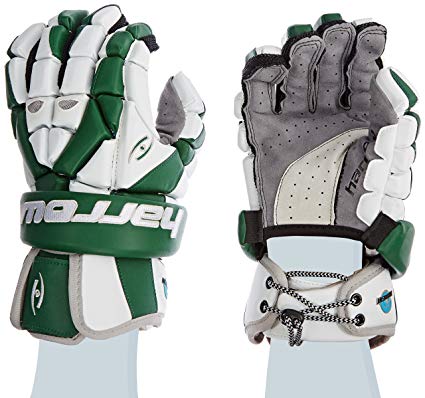 New Harrow Torrent HD Men's Lacrosse Glove, 13.5-Inch, Green/White