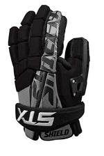 New STX Lacrosse Shield Goalie Glove, Black/Silver, 10-Inch