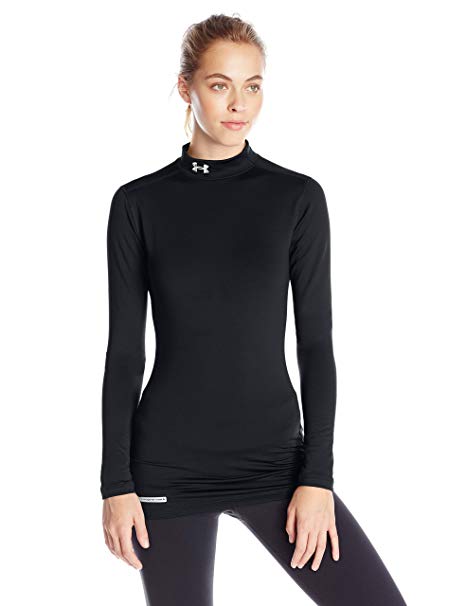 New Under Armour Medium Black Women's ColdGear Authentic Mock