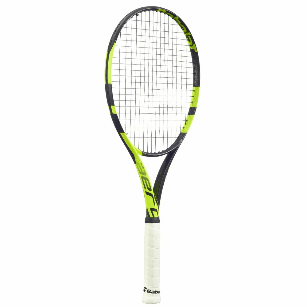 New Babolat Pure Aero Strung Nc Racket Black Green Grip 4 3 8