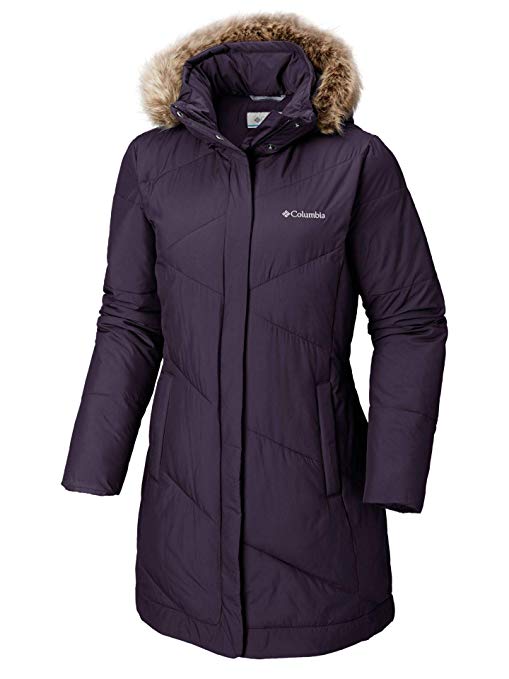 New Columbia Women's Snow Eclipse Mid Jacket Plum M Water and Stain Repellent