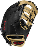 New Wilson A2000 SuperSkin 1st Base Baseball Glove Series RHT 12.5 In Black/Tan