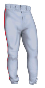 New Easton Pro Pipepant Baseball Pants Senior XX-LArge Gray/Red A164144