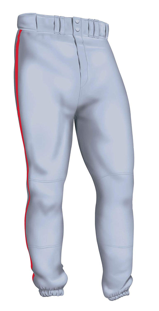 New Easton Pro Pipepant Baseball Pants Senior Medium Gray/Red A164144
