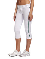 New Easton Womens Pro Pants With Piping White/Green X-Large Softball Pants