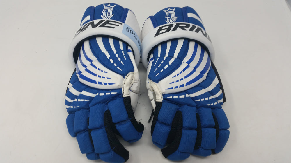 New Brine LGLPRES3RL Royal/White Lacrosse Gloves No Tags