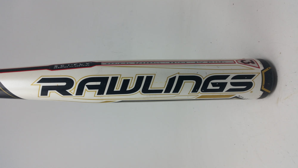Used Rawlings Trio BBTRI3 33/30 BBCOR Baseball Bat Black/White/Gold