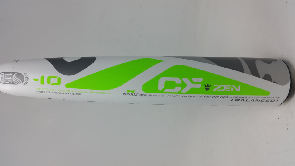 BARELY Used Demo DeMarini CFZen CBX-17 32/22 Senior League Baseball Bat