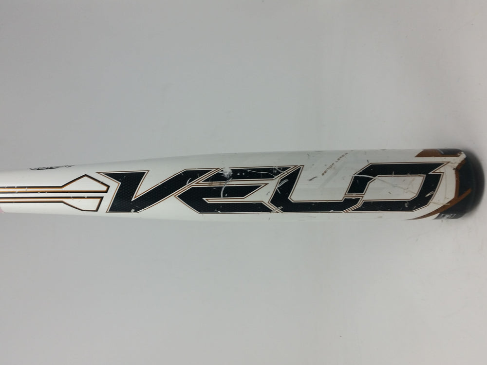 Used Rawlings Velo 31/26 SLV5 Senior League Baseball Bat White/Gold (-5) 2 5/8"