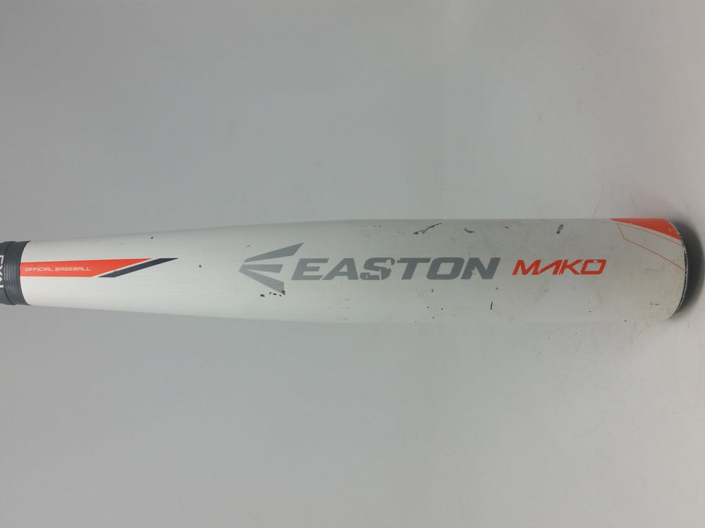 Used Easton Mako 33/30 BB15MK BBCOR Baseball Bat White 2015 Adult 2 5/8 Pine Tar