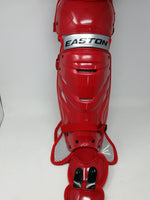 New Easton Leg Guards Pro X 16.5" Red/Silver Adult Catchers Baseball