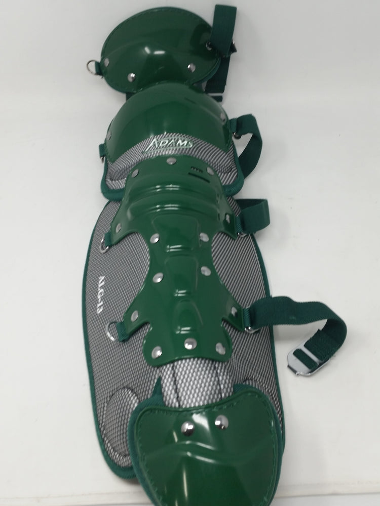 New Adams Young Adult ALG-13, 13 Inch Catcher's Leg Guard  Age 9-12 Green/Gray