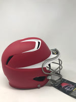 New Easton Junior Natural Grip 2Tone Batting Helmet Red Facemask 6 3/8" - 7 1/8