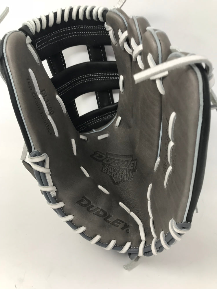 New Dudley DL1400 Lightning Series 14" Slowpitch Softball Glove Gray/Black RHT