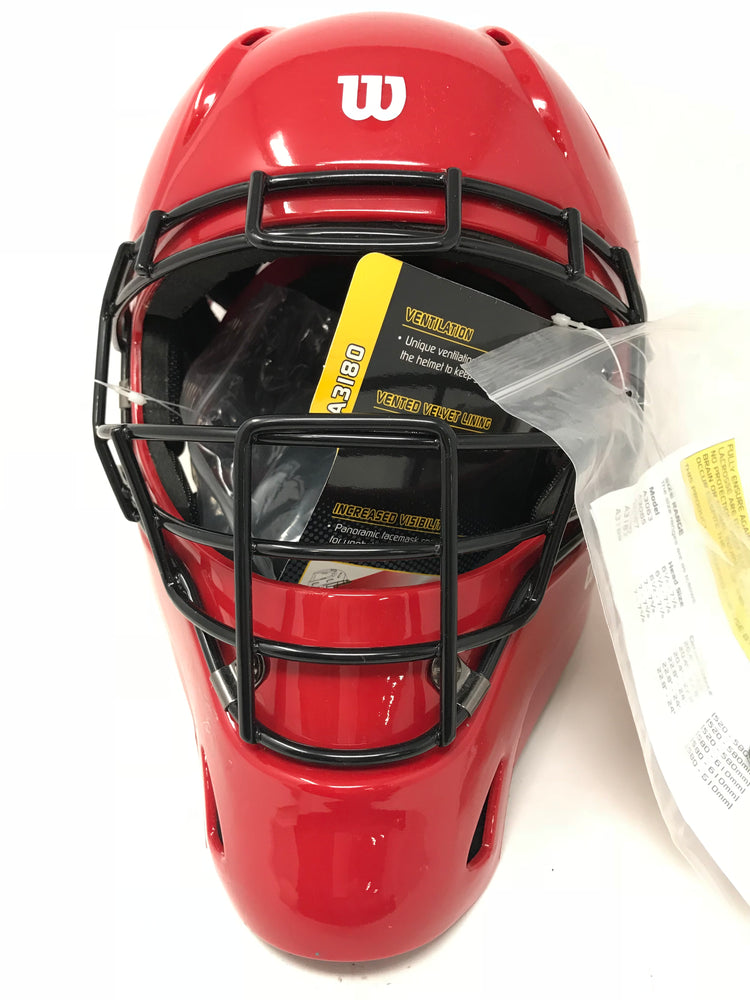 New Wilson A8130 VS1 Vis1on Catcher's Mask Red/Black Large 7 - 7 5/8