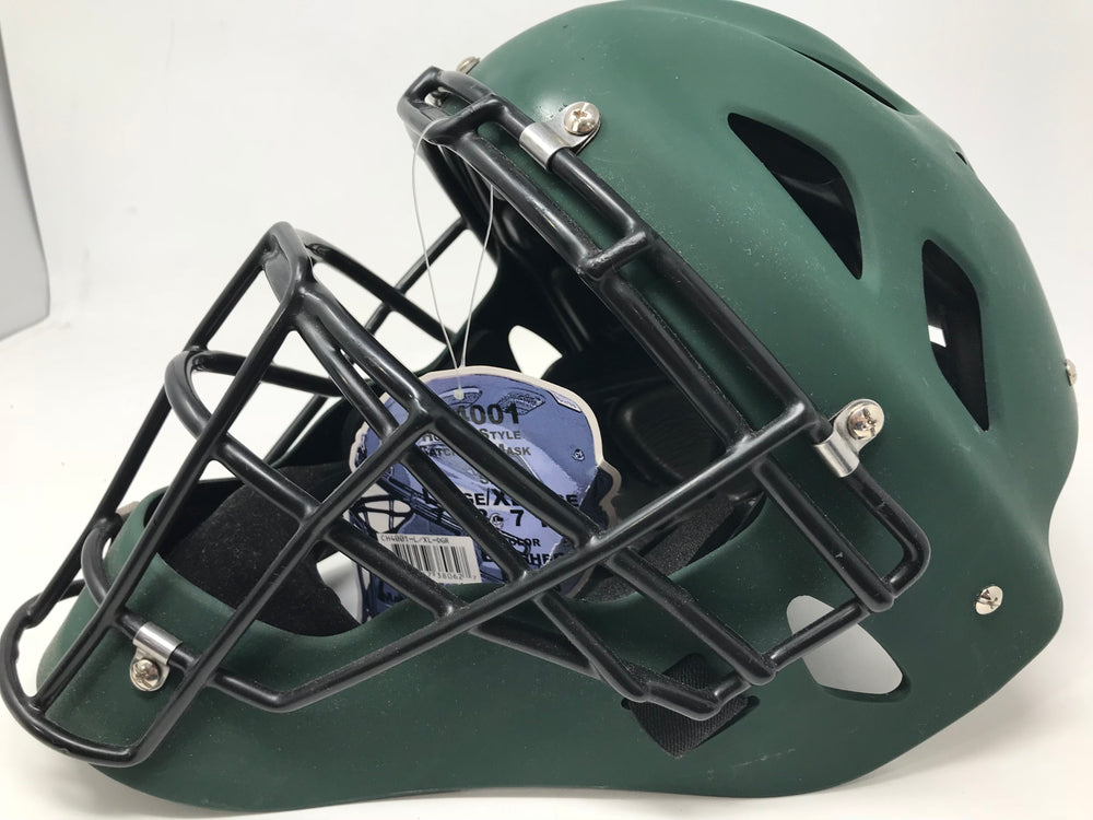 New Adams CH4001 Baseball Hockey Style Catchers Helmet Large/X-Large Green/Black