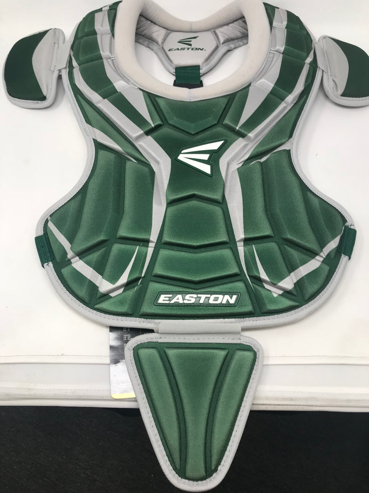 New Easton Rival Chest Protector Youth 13" reversible Green/Silver Baseball