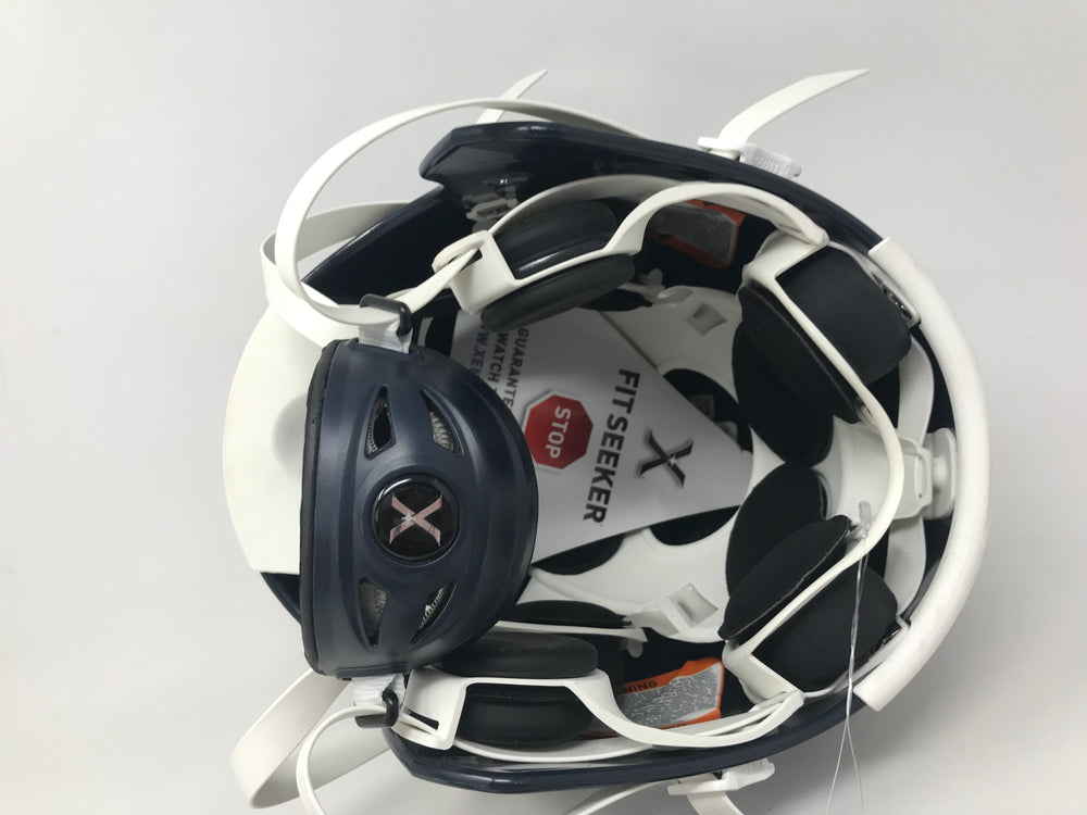 New Xenith X2 Football Helmet Adult Small Navy/White Chin Strap, No FaceMask