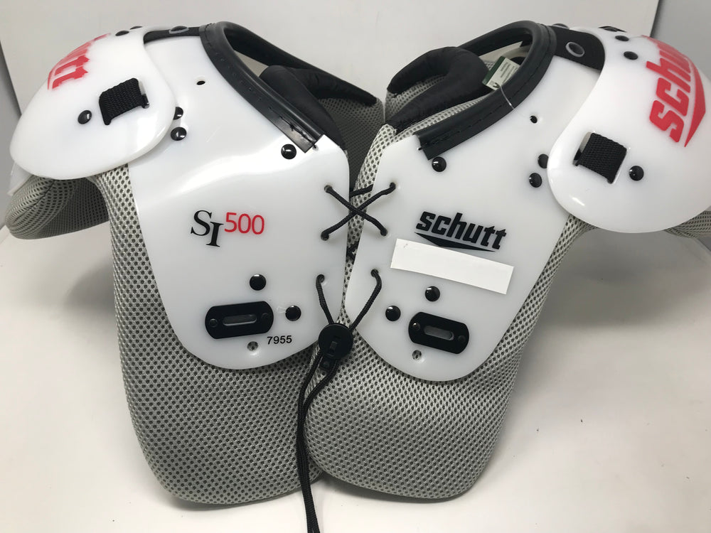 New Schutt SI 500 Youth Football Shoulder Pads Medium White/Black/Red