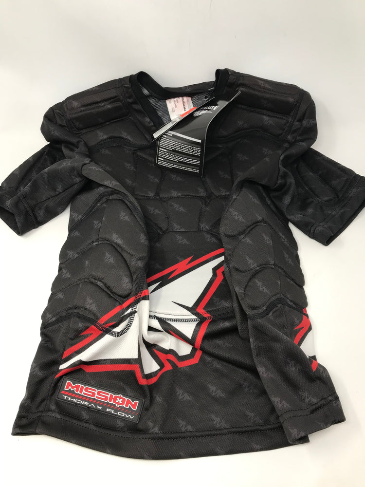 New Mission Thorax Flow Hockey Padded Shirt JR L Black/Red