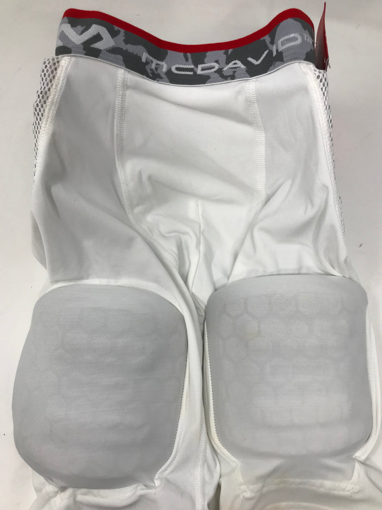 New McDavid Integrated Football Girdle Shorts w/ Built in Hex Pads White X-Large