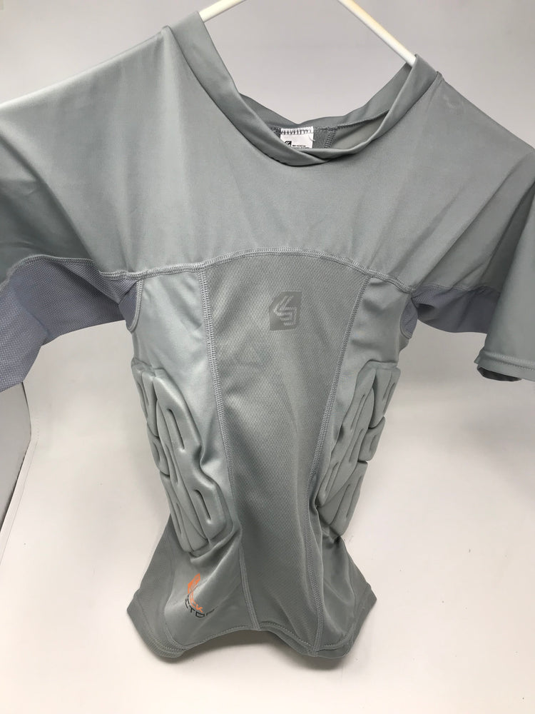 New Shock Doctor ShockSkin 3-Pad Sleeveless Impact Shirt Youth Gray Boy's Medium