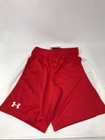 New Under Armour HeatGear Lacrosse Finisher Shorts 1201433 Red/Wht Youth Medium