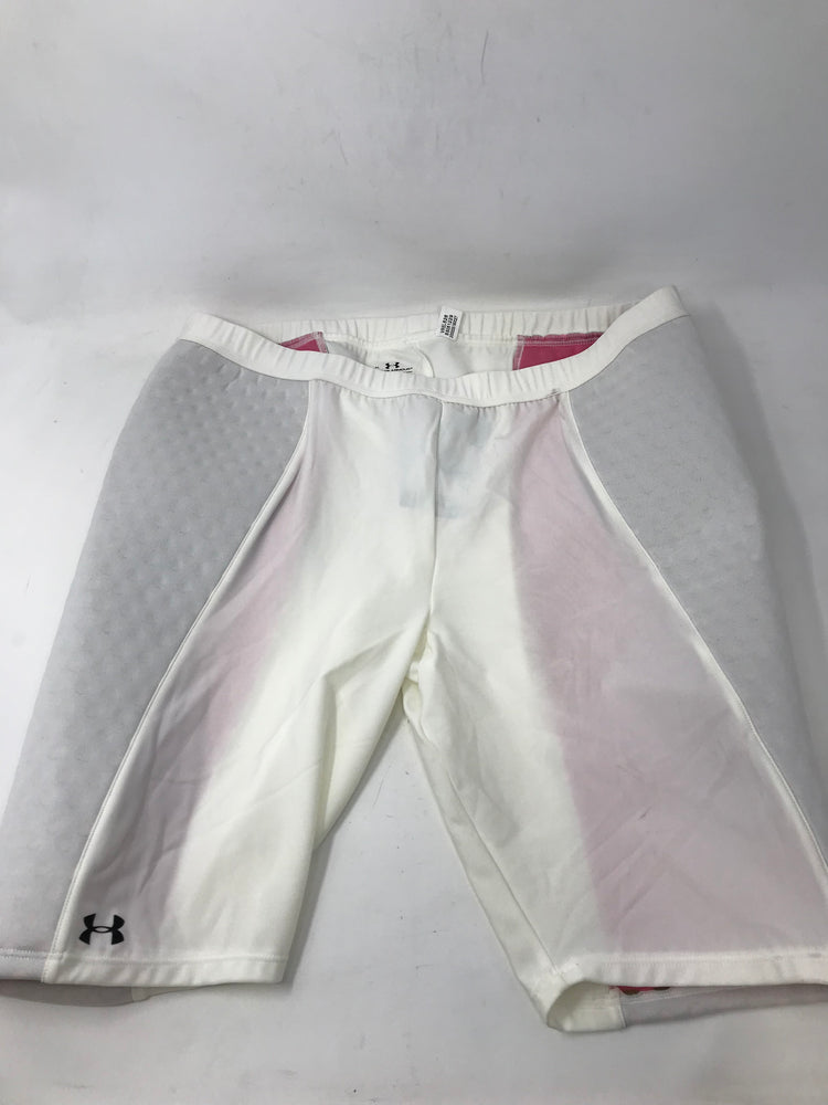 New Under Armour Womens Compression Slider Shorts XL White