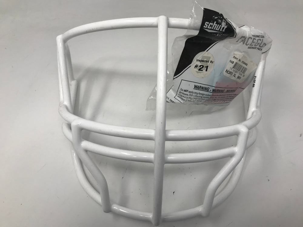adult xlarge football helmet New Schutt Sports Super Pro Football Helmet Facemask NOPO X-Large Whit – PremierSports