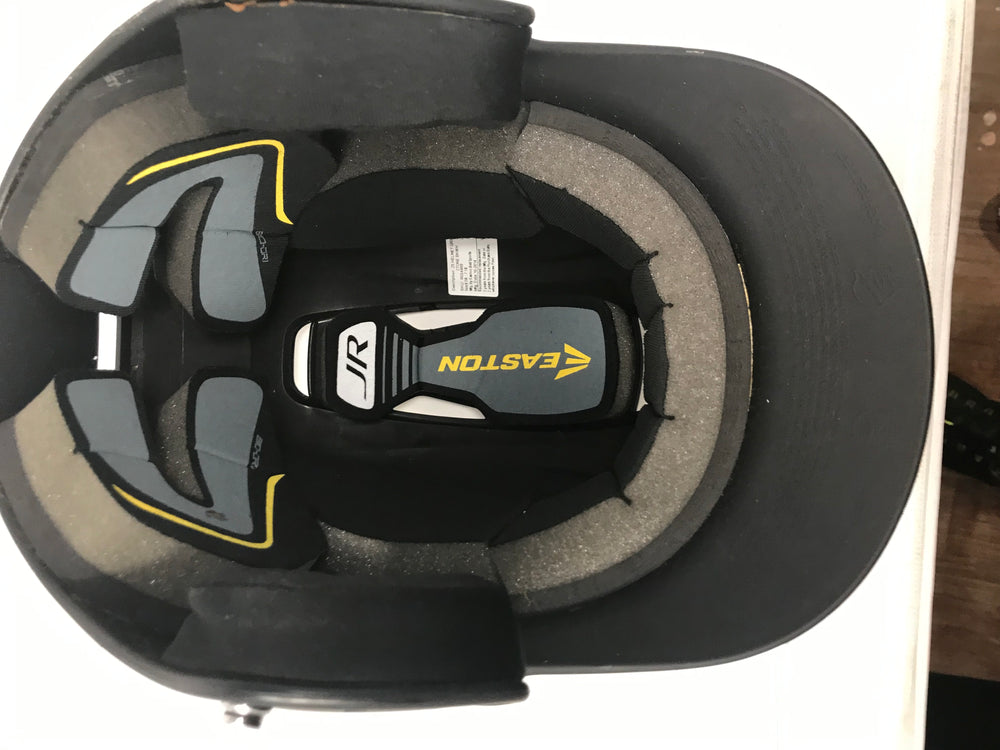Used Easton Z5 Grip 2 Toned Batting Helmet Black/White Junior 6 3/8 - 7 1/8