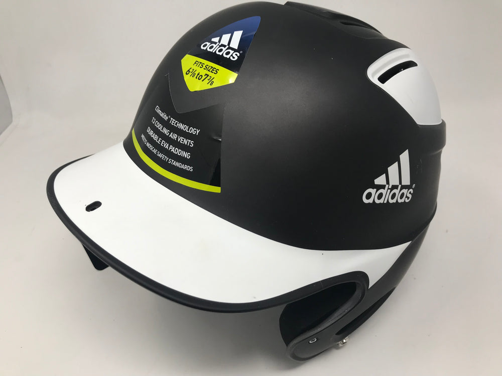 New Adidas PNH00300  Triple Stripe Phenom Batting Helmet Black/White 6 3/8-7 3/8