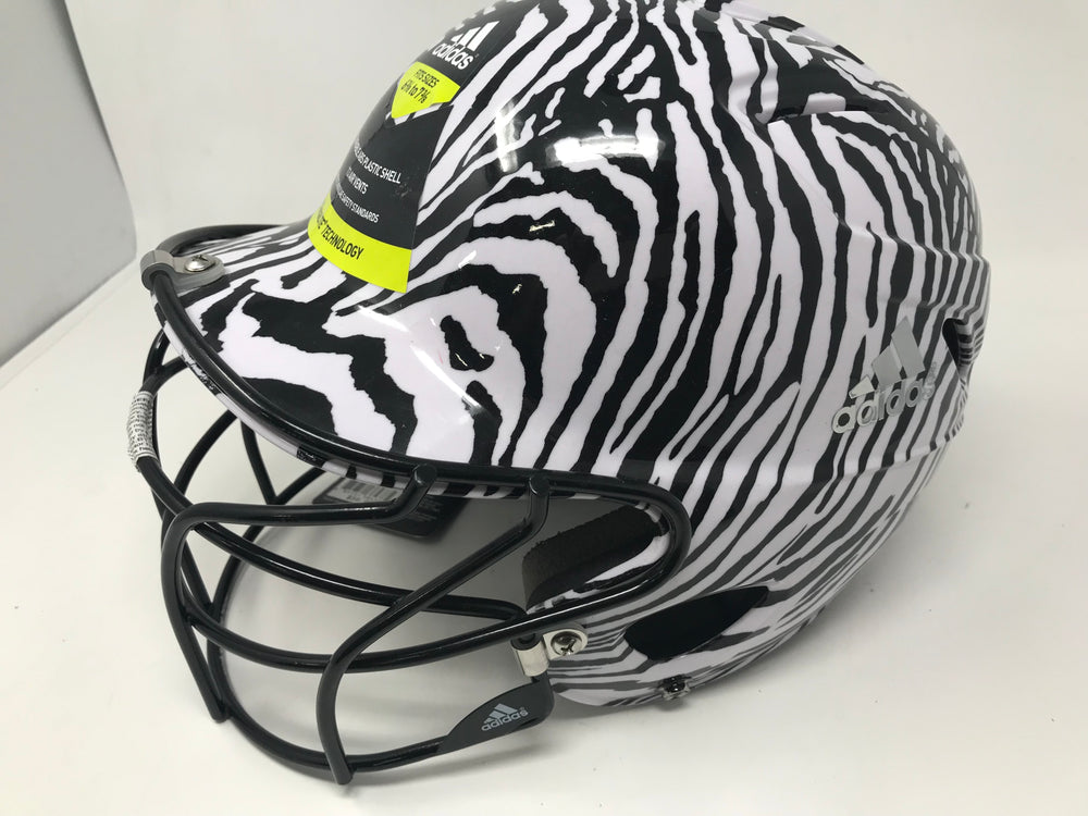 adidas football helmet New Adidas BTE00304-CUST1 Triple Stripe Batting Helmet Black/White 6 3 – PremierSports