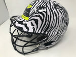 New Adidas BTE00304-CUST1 Triple Stripe Batting Helmet Black/White 6 3/8-7 3/8