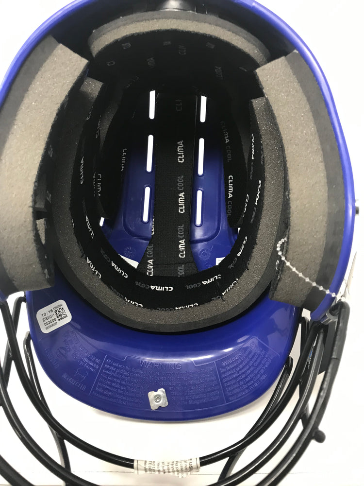 New Adidas BTE00311  Triple Stripe Incite Batting Helmet Royal/Black 6 3/8-7 3/8