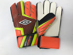 New Umbro Adult Rift Soccer Goalie Gloves Orange/Yewllow Size 8