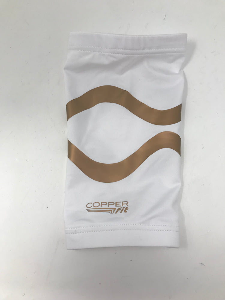 New Copper Fit Pro Series Compression Knee Sleeve White/Copper Large