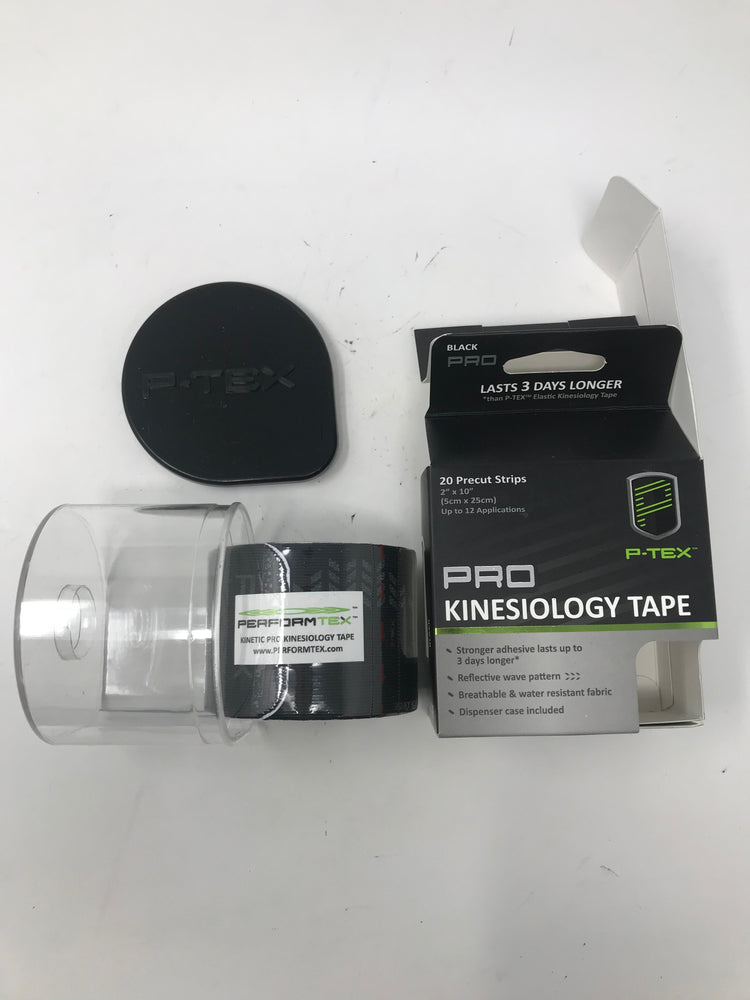 New PTEX Pro Kinesiology Tape 20 Precut Strips Black