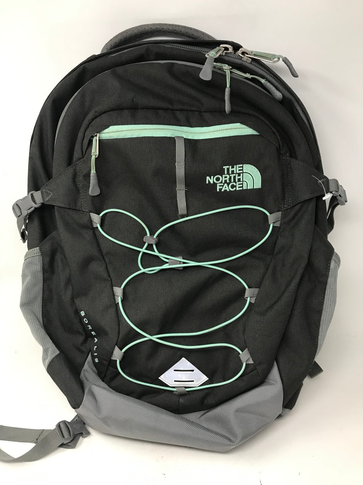 north face backpack gray and mint color Used North Face Women's Borealis Backpack Zinc Grey Light Heather Surf – PremierSports