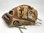 Used Wilson A2000 11.5" RHT Baseball Glove Blonde/Tan/White - Infield Model