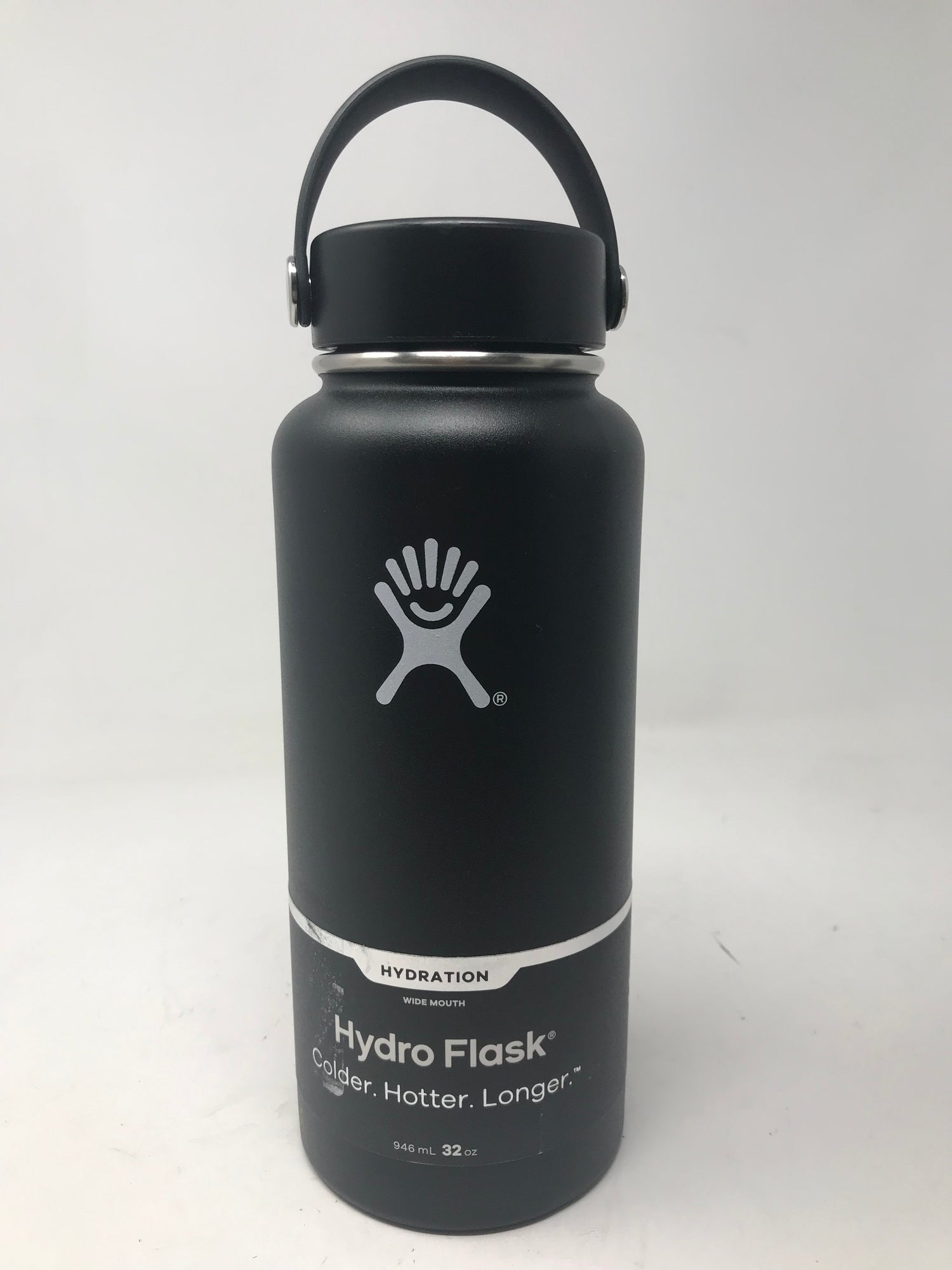 Hydro Flask Bottle, Wide Mouth, Black, 32 Ounce