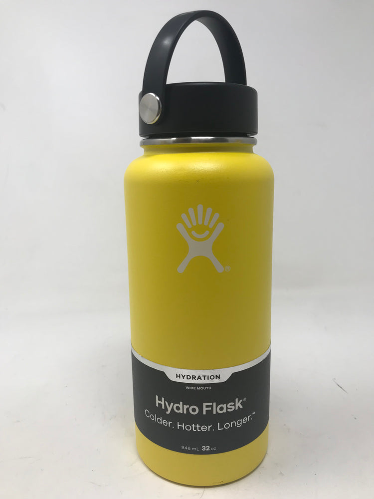 New Other2 Hydro Flask, Wide Mouth Flex Cap Lemon, 32 Ounce